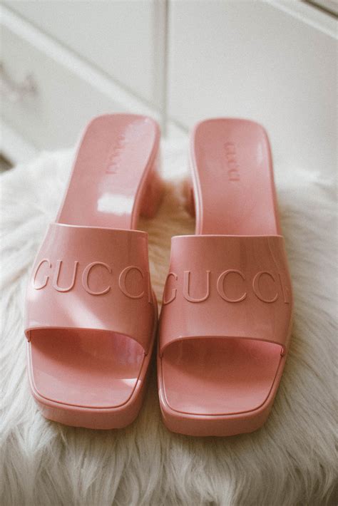 pink rubber gucci slides|pink gucci slides nordstrom.